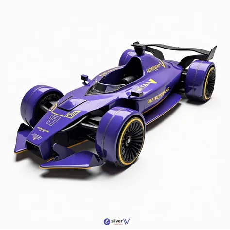 Here is a detailed prompt to generate the image of the Formula 1 car of ** Silver V . Racing** In the year 2030: --- **Prompt:** "Create a futuristic image of a Formula 1 car of the year 2030 of the team ** Silver V . Racing**. The car is painted in a colo...