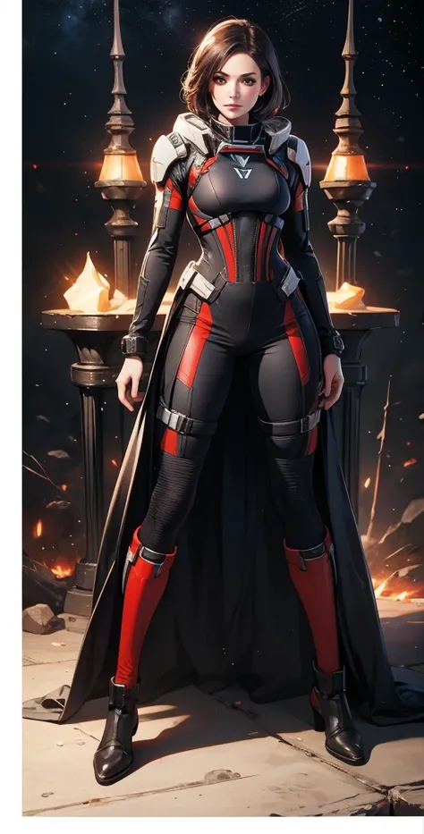  High resolution ,  better quality ,  highly detailed ,  high quality, full length ,full frame, Full-length girl,Mass effect,