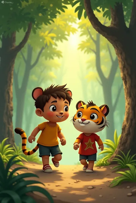 Joni dan to give adalah dua teman yang suka berpetualang.  One day ,  they decide to go into the forest to find wood .

 As they walk ,  Joni asks , "to give,  what would you do if you met a tiger ?"

to give menjawab, " Ill run as soon as !"

 Joni asks  ...