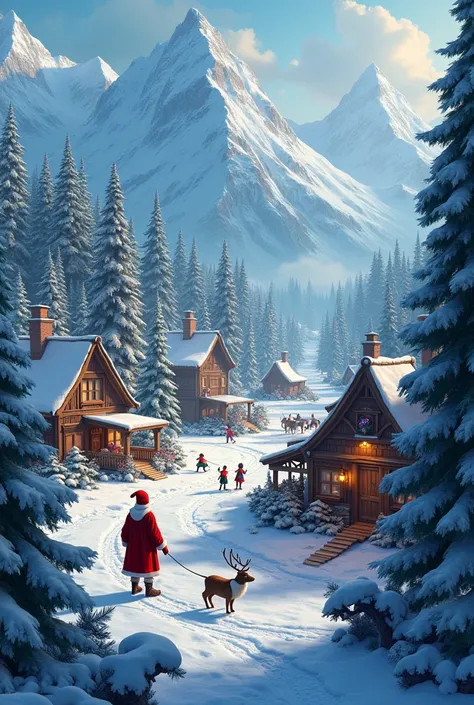 Create santa clause village
