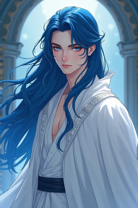 anime guy whit dark blue hair