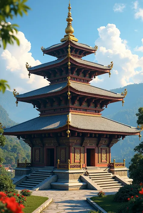 Pagoda style two floor Nepali temple