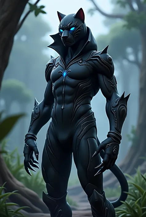 The skins "Panther" from the video game Fortnite Battle Royale 