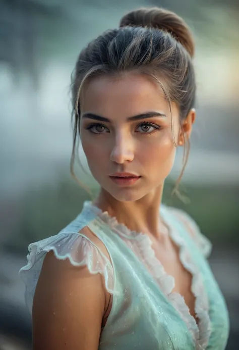 , perfect eyes, ultra realistic eyes, perfect face, perfect body, cinematic, color analog film photo, realistic hair, medium shot, Photograph, photorealistic, neutral Pose, very high detailed, foggy background, insanely detailed, hot, sexy, very seductive,...