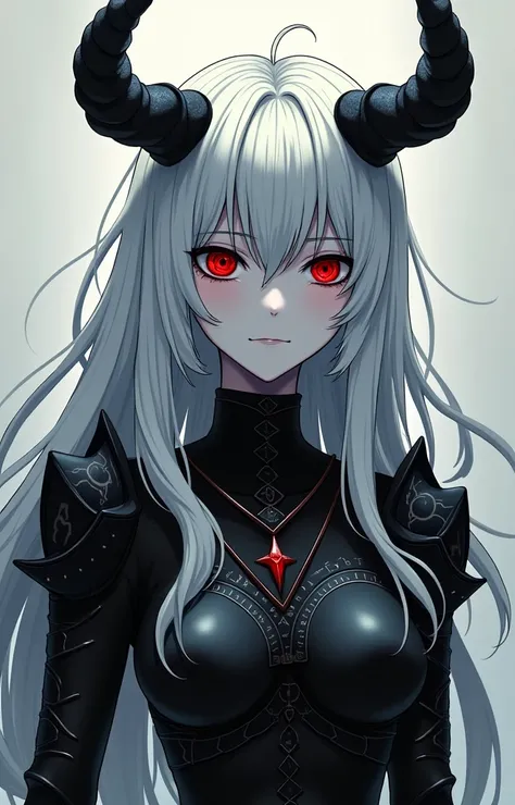 Xaraphon, The Soul Eater

Appearance:
- Pale white skin ,  life of her own
- Long, white hair that falls over your face ,  partially hiding it
- Two twisted black horns that protrude from your forehead ,  wallpaper resembling claws
- Your eyes are complete...