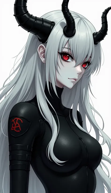 Xaraphon, The Soul Eater

Appearance:
- Pale white skin ,  life of her own
- Long, white hair that falls over your face ,  partially hiding it
- Two twisted black horns that protrude from your forehead ,  wallpaper resembling claws
- Your eyes are complete...