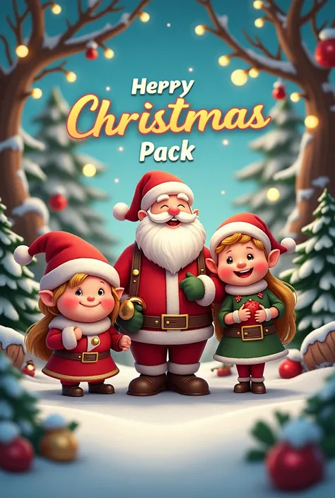 generate an picture with text Christmas Pack