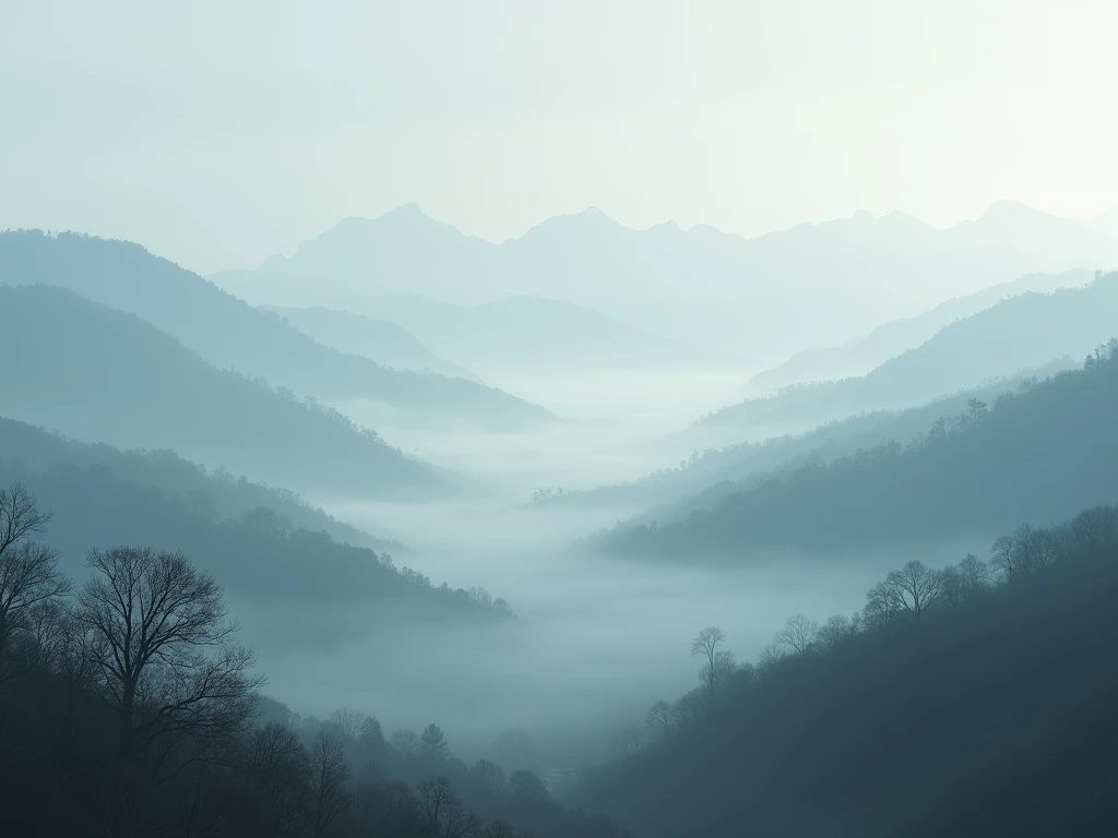 misty landscape