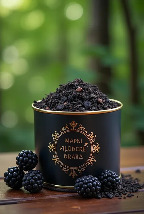 Tea from dried forest blackberries in luxury packaging with inscription in Bulgarian 