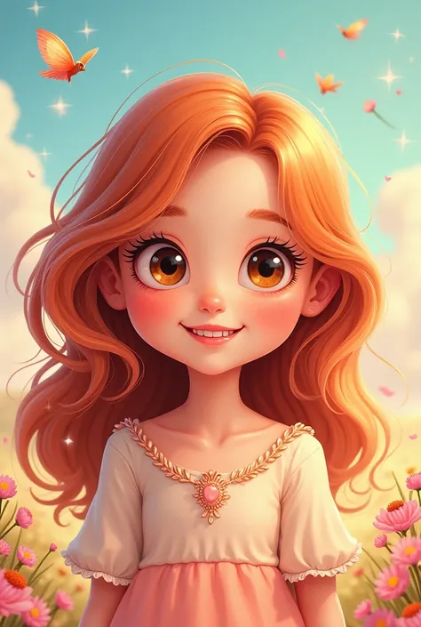 Beautiful cartoon girl