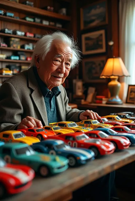 Hot wheel cars collected by a old man 