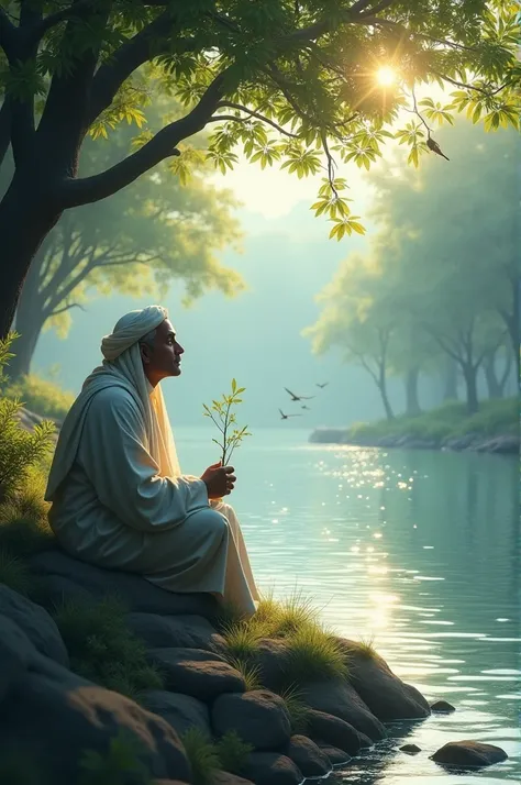 Give a visual image of an evil era :  Meditations Near the River

Sayyidina Abu Bakar is seen sitting alone near a small stream.  He looks at the flowing water with a contemplative gaze .  His hand holds a small twig ,  while his mind is immersed in the th...