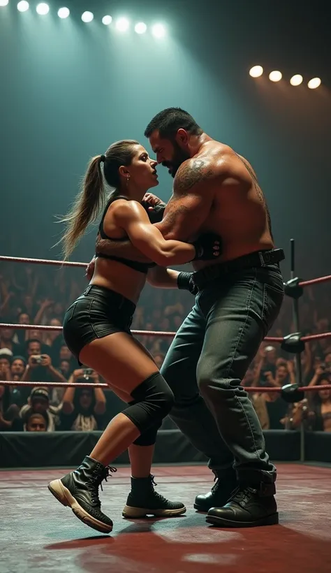 Wwe fighting scene gangster and girl 