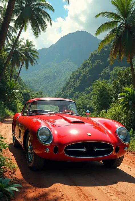 voiture rouge a Madagascar