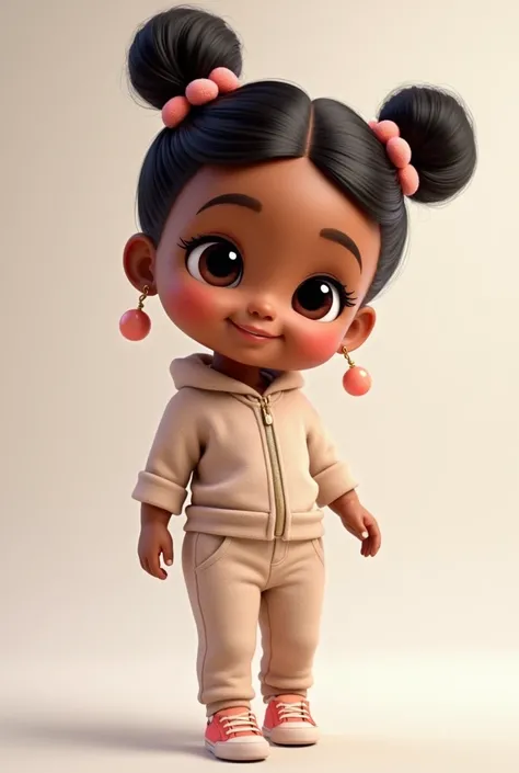 cute and hip baby girl character with firm hair