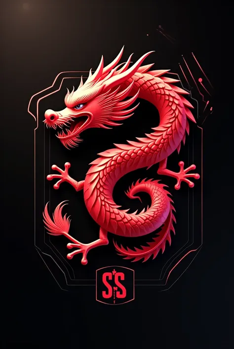 Give Me Logo.This logo is color red and include chinese dragon  .This is unique and morden logo and futuristic.Include S S S Chinese Language Center Word With Dragon.