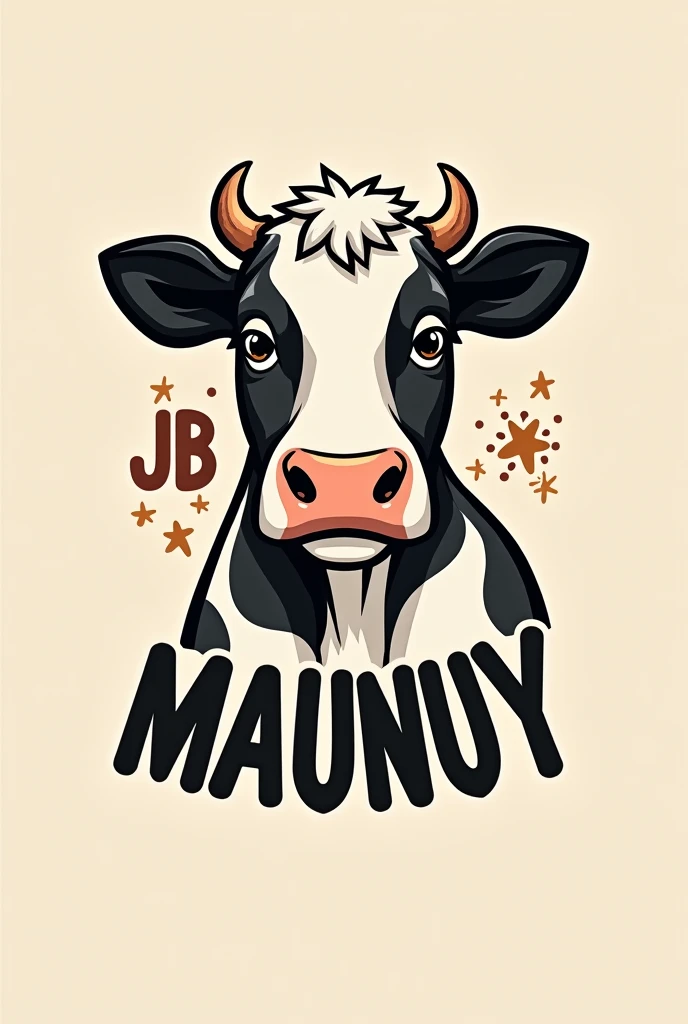 Cow T shirt logo text JB Maunuy