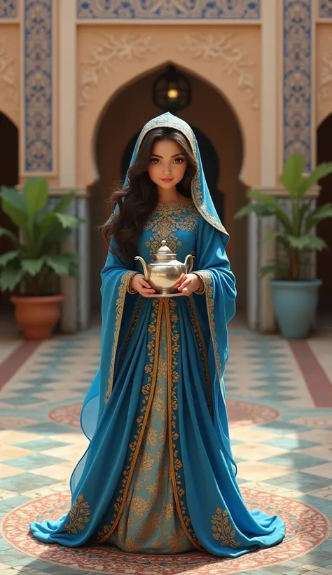 Morocco
A mystical Sanrio character inspired by Morocco, with almond-shaped hazel eyes and wavy dark hair cascading from under a jeweled headscarf. She wears a flowing kaftan in sapphire blue and gold, with ornate geometric patterns. Her setting is an intr...