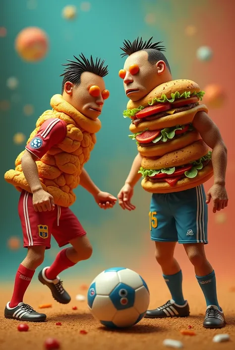 Give me food in Cristiano and Messi