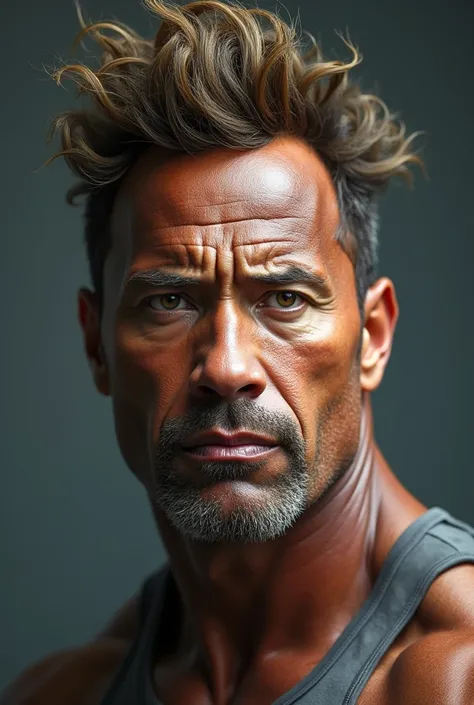 La Roca Dwayne Johnson con pelo mono