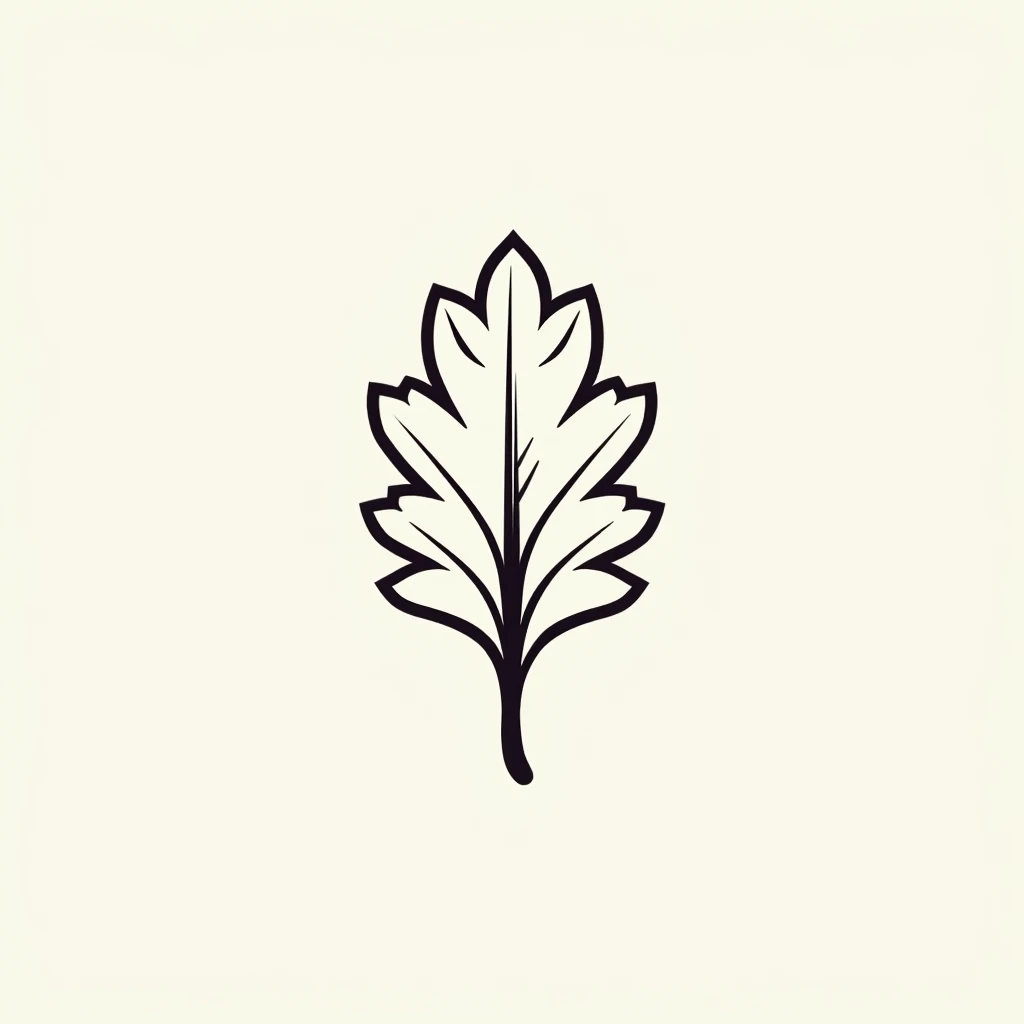 oak leaf with round logo for educatuional academy logo line art