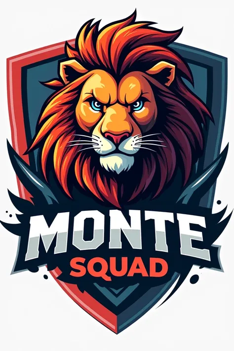 membuat logo nama Monte Squad background animasi singa