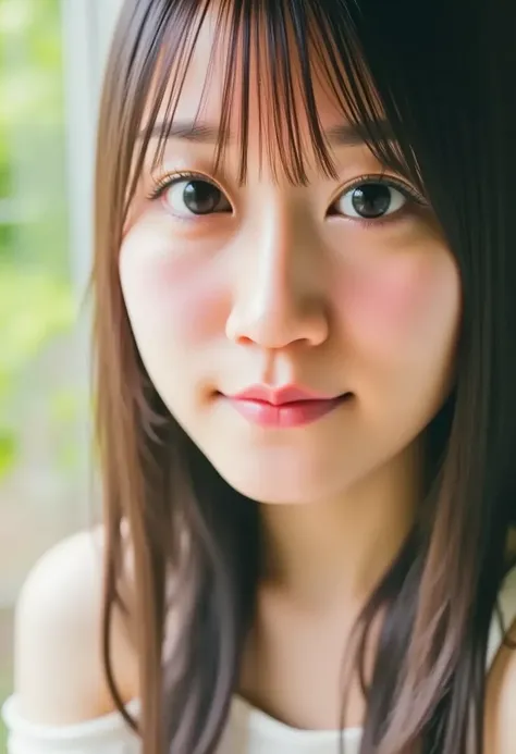  Picture of a cute Japanese woman , smile:1.78, 20 years old, Oil, One Length Hair＆ Hair Straightening Balm:1.55, (photo  realistic :1.4), (hyper  realistic :1.4), ( realistic :1.3), (  smoother lighting  :1.05), ( improves film lighting quality:0.9), 32K,...