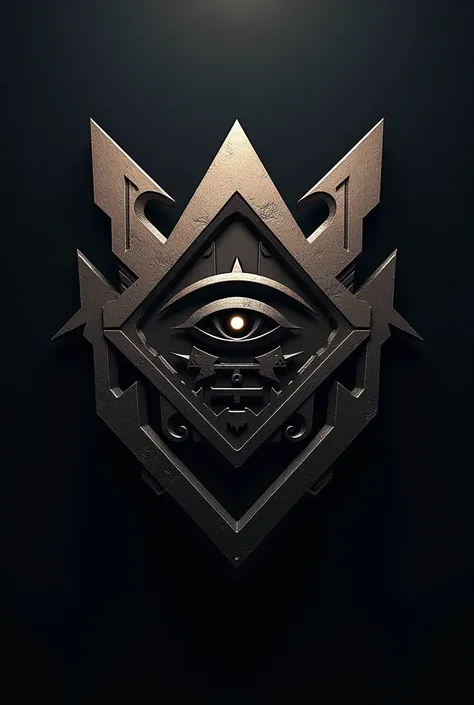 a military, special force logo/badge with an small eye on the middle as an icon, named Divine Force