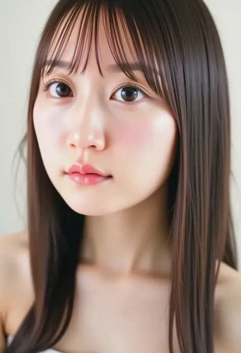   looks up 、Photos of cute Japanese women Even photos of beautiful Japanese women of all ages ,   little woman  , 20 years old,  beautiful perfect face,  brown,   facial beauty, thin: 1.2, (photo  realistic :1.4), (hyper  realistic :1.4), ( realistic :1.3)...