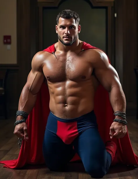 (50 Centimetre circumference biceps:1.8), (proportional muscles over whole body to biceps:1.7), (chest hair:1.5), perfect six pack, (highly defined muscles with fibre level detail:1.9), vascular muscles. attractive Nick Bosa, Handsome, blue coloured eyes, ...