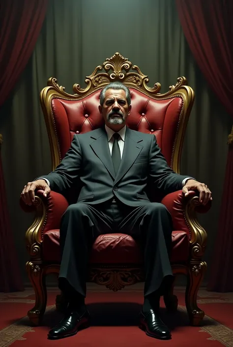 Sadaam Hussein sitting on the chair 