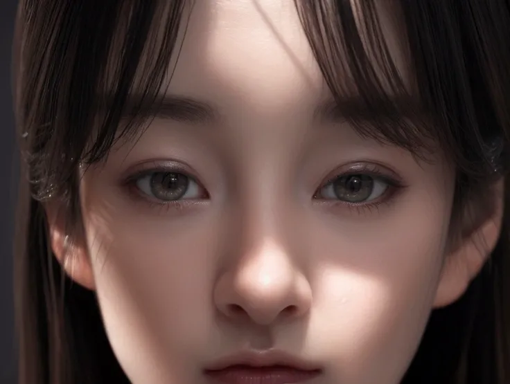 Generate me half a female face realistic facing the camera, with a close up on one of the eyes (beautiful detailed eyes, beautiful detailed lips, extremely detailed eyes and face, longeyelashes, 1girl, close up, realistic, photorealistic, photo-realistic:1...