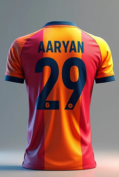 Create ac mila jersey named aaryan and jersey number 29 with out any person