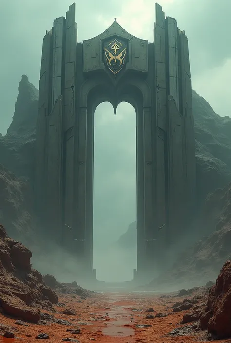 futuristic apocalypse gate background 