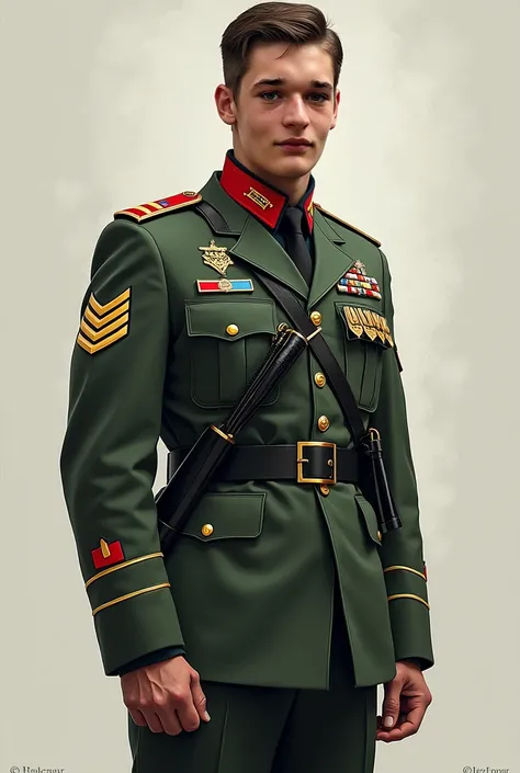 Make him wear the uniform of the Ukrainian armed forces 