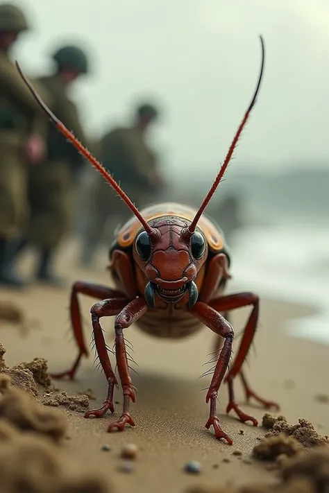 Milton the cockroach  , landing in Normandy together with the army on D-Day, June 6, 1944