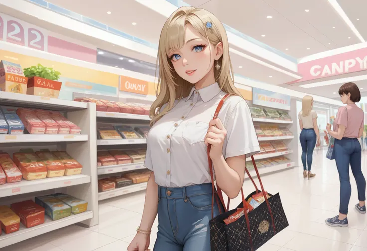 Shopping in the mall１９Year old female college student 、 pretty eyes fashion