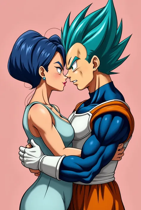 Make an image of Bulma from Dragon Ball Z having sex with Vegeta