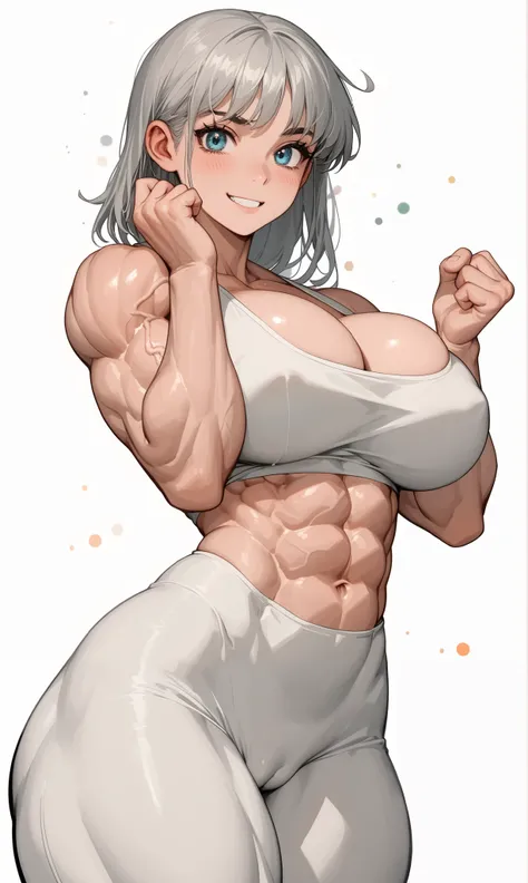 A stunning intricate, (cute), 1girl bokeh, cinemascope, moody, epic, gorgeous, film grain,, grainy, (big round breast, (muscle:1.9), thick chest muscle, (Reflective Muscle texture:1.8), (shredded muscle), (ten pack abs:1.5), (vascularity), chest veins, cap...