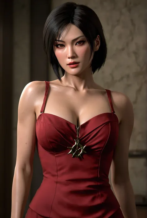 (Highest quality:1.3), cinematic shot, masterpiece, (sharp focus:1.5), (photorealistic:1.3), Ada Wong is a prominent character in the Resident Evil video game series. She is known for her mysterious and enigmatic persona. With her striking appearance, mass...