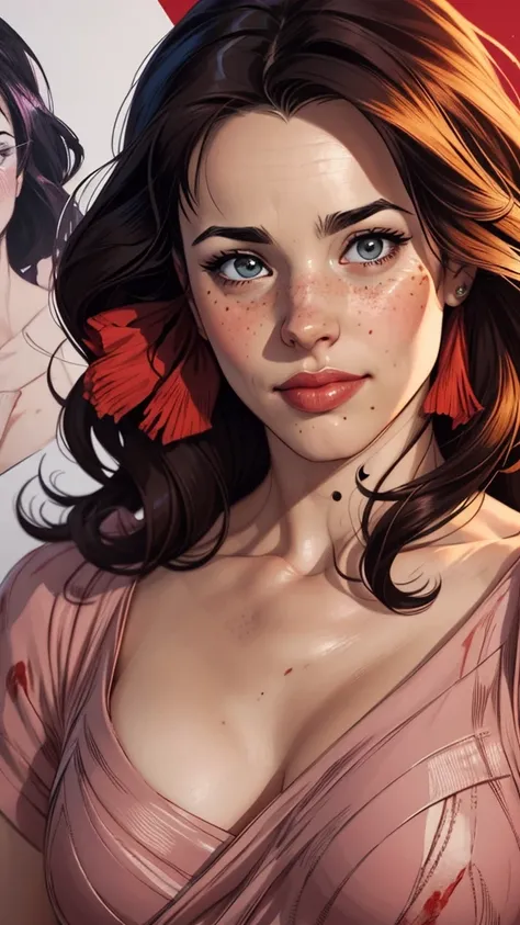 a close up of a woman holding a bunch of flowers, beautiful retro art, lois van rossdraws, inspired by Art Frahm, beautiful digital illustration, rob rey, exquisite digital illustration, pinup art, rossdraws portrait, style of stanley artgerm, stunning dig...