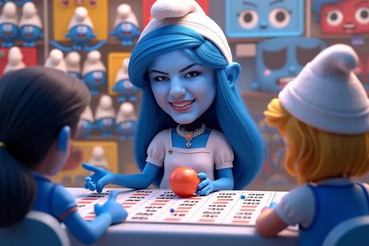 Great bingo at Smurfette Distributor Karla Alcivar Seller Corina 0991140363 