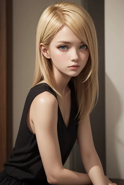 Red-eyed blond girl 