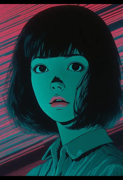 Analog style, vhs style, 8mm film, chromatic aberration, Dvd screengrab, from 80s horror movie, directed by Junji Ito I close my eyes Oh God I think Im fallin Out of the sky I close my eyes Heaven help me, high detail, realsitic shadow