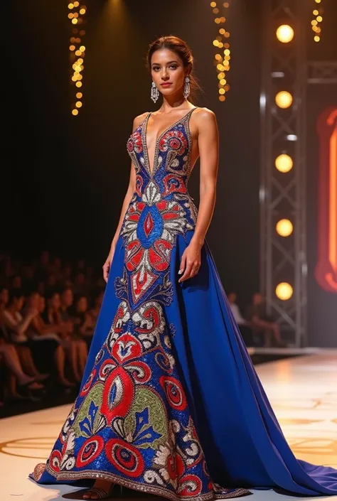 Dressed by "typical customs "  inspired by El Salvador, for the  "Miss Universe ".