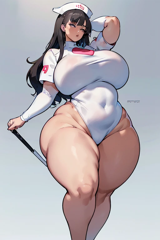 ( thick thighs,  big butt:1.2), (huge hyper ass:0.8),  beautiful voluptuous woman ,  Swelling Like Crazy , woman beautiful thud, (( thick white tight t-shirt , ((  big boobs:1)), Covering the chest, (Covering the chest), (Covered clothes), masterpiece,  Vo...