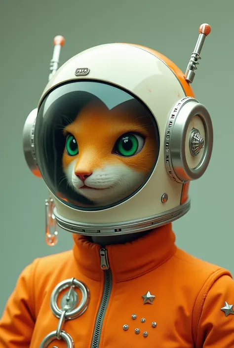 Write down which most harmonious space helmet will suit this character so that DeepDream can perfectly portray him
A space helmet is ideal for this character, which is combined with his orange suit and adds an element of fantasy that emphasizes his anthrop...