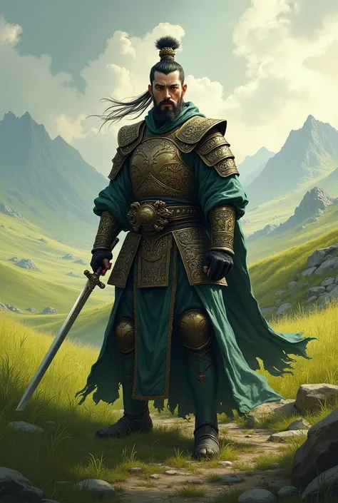 Warrior prince in ancient china from grass land