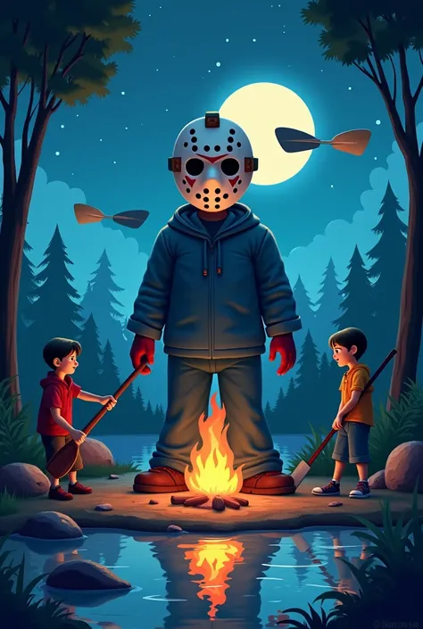  Create a movie poster "Friday 13" It looks like it was made by Pixar Disney 