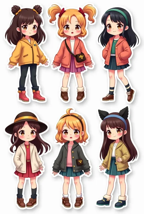 Make high resolution cute clothes and girls stickers. with the size not more than 300 MB.